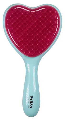 PARSA Beauty Entwirrbürste Kinder – Haarbürste Zauberherz mit Griff, schmerzfreies Entwirren, flexibler Bürstenkopf, sanft für feines Kinderhaar, ohne Ziepen, Knoten lösen
