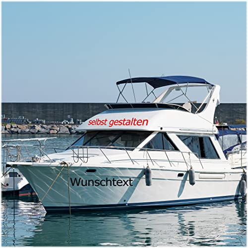 Generisch Bootsnamen - Aufkleber Beschriftung für Boote Schiffe Yachten Jetski 1 Set beinhaltet 2 Stück