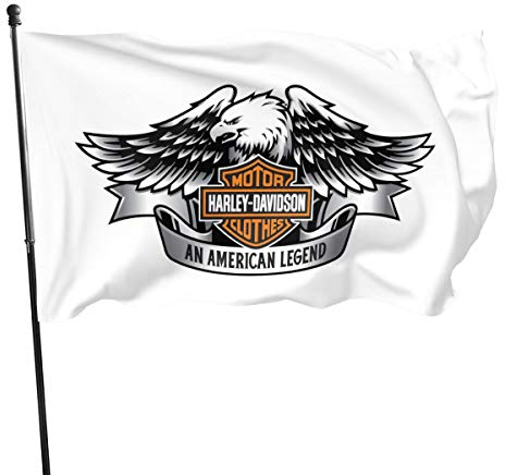 N / A Harley Davidson Fahnen Flagge Flag Banner Polyester Material Gartenbalkon Gartendekoration Im Freien 90x150cm