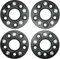 WINCHMAX 20mm eloxierte Aluminium-Naben-Zentrische Spurverbreiterungen. PCD 5 x 108, Gewinde 12 x 1,5 mm, Mittelbohrung 63,4 mm. 4 x 20mm Spacer in für Ford Focus MK2, MK3. SCHWARZ T4