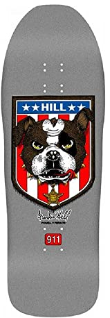Powell Peralta Frankie Hill Bulldog Skateboard-Deck, silberfarben, 25,4 x 80 cm