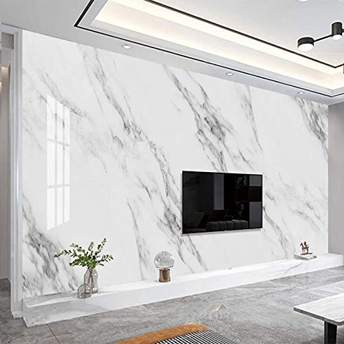 ZCLCHQ Fototapete 3D Weisser Marmor Wandgemälde Tapete 3D Tapeten Wohnzimmer Schlafzimmer TV Hintergrund Wand Dekoration Größe:W350CMxH256CM