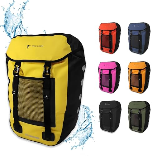 Red Loon wasserdichte Fahrradtasche Gepäckträger robuste Fahrradtasche hinten Gepäckträger - Fahrradtaschen für Gepäckträger ebike - regenfeste Fahrradtasche Gepäckträger E-Bike - Gelb