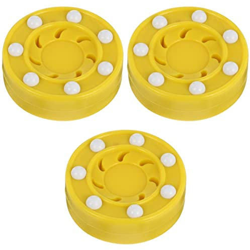 CLISPEED 3 STK Rollschuhlaufen Inline-Hockey Straßenhockey-Puck Trainieren Straßenpucks Für Das Training Pucks Für Rollhockeyspiele Inline-Roller Männer Und Frauen Pp Spielzeugball Sport