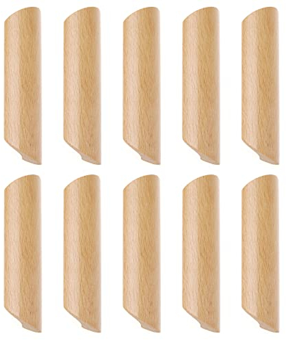 VGOL 10PCS Wooden Cabinet Handles Drawer Pull Handles for Furniture Cupboard Wardrobe Dresser Cabinet Door Home Decoration 96mm Hole Distance