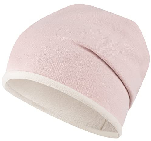 Smarilla Wintermütze Mädchen Kindermütze Beanie Fleece gefüttert, Größe: 50-52, Farbe: Hellrosa