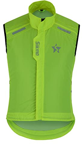 Sikma Men's women Cycling Gilet Shower Windproof Running Unisex HI-VIZ Vest Cycle Jackets (Fluorescent/M)