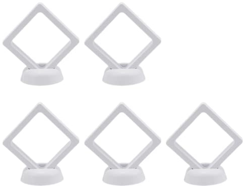 Lot de 5/10 cadres flottants transparents 3D pour bijoux, bagues, pièces de monnaie