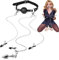 BDSM Fesselset Sex Bondage Fesseln 4 in 1 SM Bondage Set mit Knebel Mundknebel Nippelklemmen Klitoris Clip Anlplug Sex Set HundSklave Bondage Fesseln Sex-Spielzeug für Paare Anfänger und Fachmann