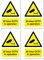 CCTV in Operation - Pack of 4 - Safety Sign - Security Camera Warning Triangle - Closed Circuit TV - Warning Safety - A5 148mm x 210mm 3mm Foamex - Outdoor or Indoor Use - Punkcards