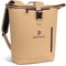 Pactastic XL breiter Rolltop Laptop-Rucksack | 750 Gramm leichter Daypack aus wasserabweisendem veganem Tech-Material 35 x 17 x 45 cm | verstellbare Schultergurte & gepolsterter Rücken