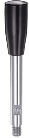 sourcing map Klemmen Handgriffe M10 Gewinde 125mm (5) Länge Chrom Beschichtete Drehbare Kurbel Handgriff Griffe Handwheel Schraube Stiel für Drehmaschine