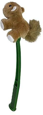 HUNTER Hundespielzeug Furry FLINGERZ Eichhörnchen, weicher Plüsch mit robustem Nylon, geeignet für FLINGERZ Schleuderstab, ideal für Apportierspiele, waschbar bei 30 °C, Größe: 22 cm