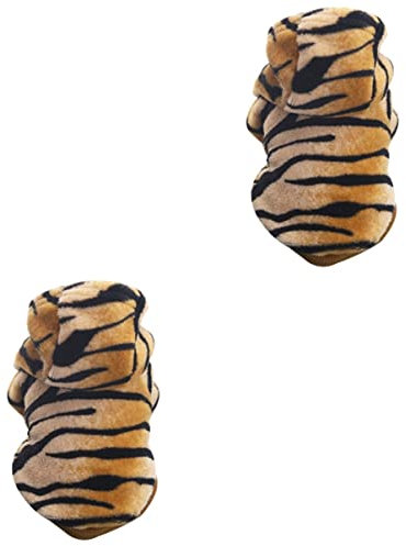 Amosfun 2stücke Haustier Kostüm Hund Tiger Hoodie XXL Winter Kleidung Für Kleine Hunde Niedliches Design Einfach Anzuziehen Für Outdoor-aktivitäten Und Fotoshootings Stylische