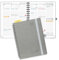 POPRUN Kalender 2025 Wochenplaner (Aug.2024-Dez.2025) Ringbuch mit Softcover, ca. A5 (22 x 16,5 cm), 17-Monate-Terminplaner 2025 1 Woche 2 Seite mit Zertifiziertem Papier - Grau