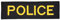 Police Abzeichen Gelb Aufnäher zum aufbügeln oder aufnähen Bügelbild Aufbügler für Kleidung gestickter Bügelpatch Applikation USA Karneval Fasching Kostüm Patch Größe 13 x 4 cm