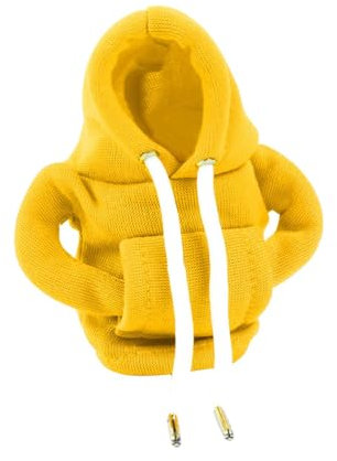 Okiyakusama Auto-Gangschaltung-Hoodie-Abdeckung, Schalthebel-Dekoration, universelles Zubehör, niedliche Gadgets, robuste, maschinengewaschene, Gelb