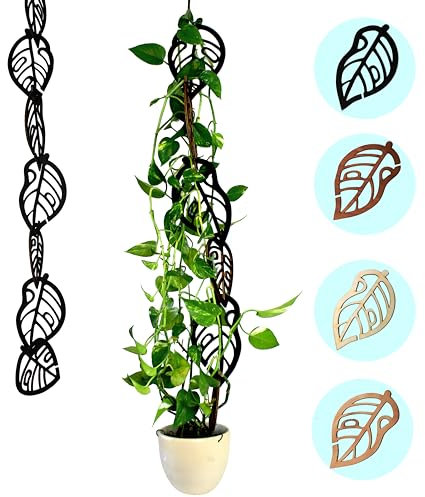 Rankhilfe für Kletterpflanzen erweiterbar - Kletterhilfe - Monstera - Efeutute - Philodendron (Schwarz, 4, Millimeter, 135, Zentimeter, 135, Zentimeter, 135.00, Zentimeter, 12, Zentimeter)