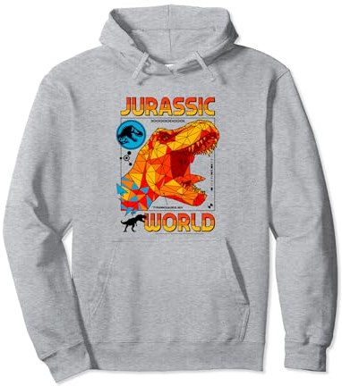 Jurassic World Dominion Polygonal T-Rex Face Poster Pullover Hoodie