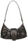 CRGANGZY Damen-Umhängetasche, Y2K-PU-Lederhandtasche, plissierte Halbmondtasche, Magnetverschluss, Reißverschluss, Clutch, Geldbörse, Reise-Pendlertasche (Kaffee)
