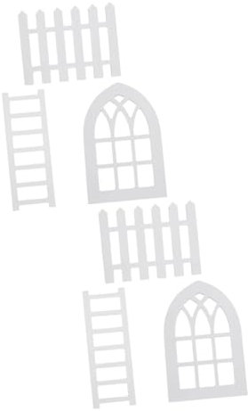 STOBAZA 6 Stück Paletten Deko Abgestuftes Tablett Schild Haushaltsfenster Bauernhaus Leiter Regal Hängedekoration Dekoratives Leiter Tablett Schild Abgestuftes Tablett