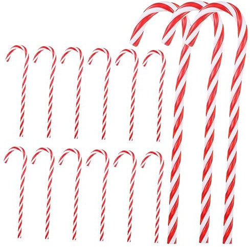 MUSISALY Hängende Weihnachtszuckerstangen-Ornamente -TLG Weihnachtsbaum- Rot-weißes Zuckerstangen- -Set