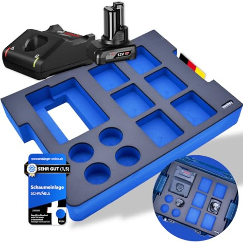 SCHWÄBLE® Schaumeinlage Schaumstoffeinlage für Bosch Akku-Starter-Set 12V GAL12-40