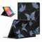 Kueqeay Hülle für Samsung Galaxy Tab A 10.1 2019 (SM-T510/T515), Aesthetic Schmetterlinge Motiv Design Leicht SchutzHülle mit Standfunktion TPU Rücken Slim PU Leder Smart Folio Tablet Cover, Schwarz