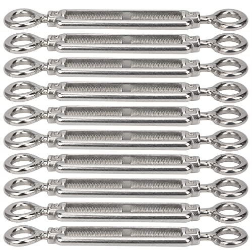 Marhynchus 20 Stück Spannschloss Auge und Auge Edelstahl Spannschloss Auge zu Auge M6 Spannschloss Drahtspanner