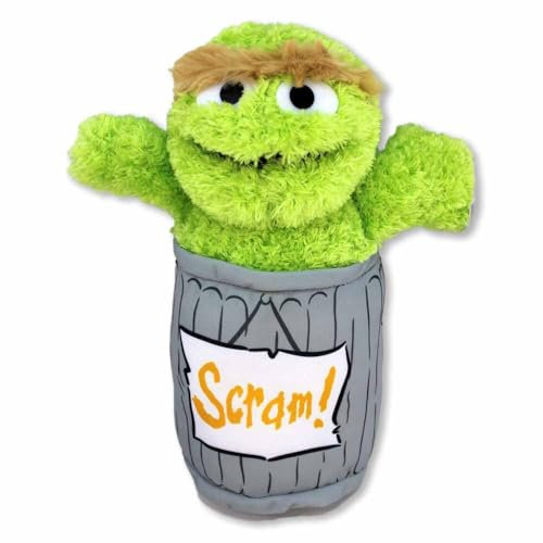 Sesamstraße Kuscheltier – 38 cm, Verschiedene Charaktere wählbar, gestickte & Kunststoffaugen, kuschelig weich (Oscar)