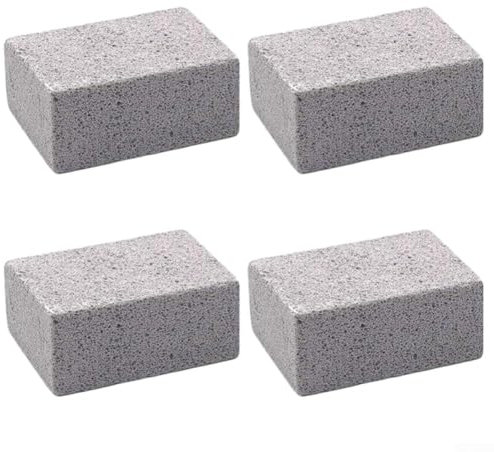 Lot de 4 pierres de nettoyage pour barbecue pour enlever les taches et la rouille sur les plaques de cuisson