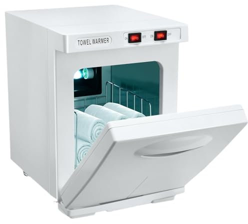 Pneterg Scaldasalviette due in uno, scaldasalviette per massaggi UV, cabina di disinfezione UV per manicure, scaldasalviette caldo da 5 litri, asciugasalviette per casa, spa, bagno, salone di