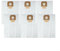 Lecreatekit Replacement Fleece Filter Bags for Bosch For GAS 35 Series Vacuum Set of 6 with Advanced Filtration Technology