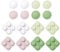 playvital Cover Boutons avec Capuchon Joystick pour Switch 2 Joycon,8 PCS Button Caps & 8 PCS Stick Analogique pour Nintendo Switch 2 Thumbstick Grips Protection-Blanc & Jaune & Rose & Vert Matcha