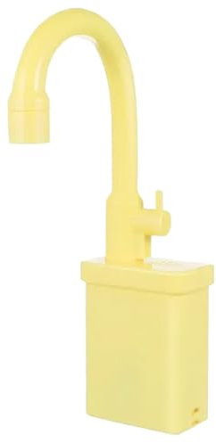 Juega del Grifo del Fregadero, Fregadero de Juego de plástico con Agua Corriente, 6.1x10.8 Juguetes de Cocina de reemplazo Grifo, Accesorios de Playhouse para niños niños Amarillos, Juguetes