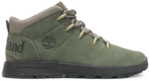 Timberland Uomo Sprint Trekker Mid Nubuck Dark Green Stivali 44 EU