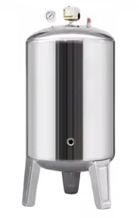 Ausdehnungsgefäß Trinkwasser Wasserdruckbehälter aus Edelstahl 304 – Automatische Wasserförderung – Druckschalter & Manometer – Geschlossener Tank 60L–400L(60L/16Gal)