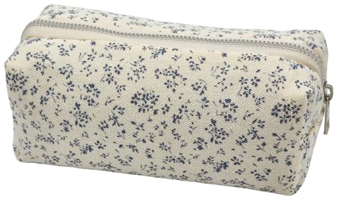 OYIWINMI Federmäppchen für Schule Büro, Federtasche mit Reißverschluss, Mäppchen mit Aesthetic Blumen, Pencil Case für Mädchen Kosmetiktasche und Geldtasche