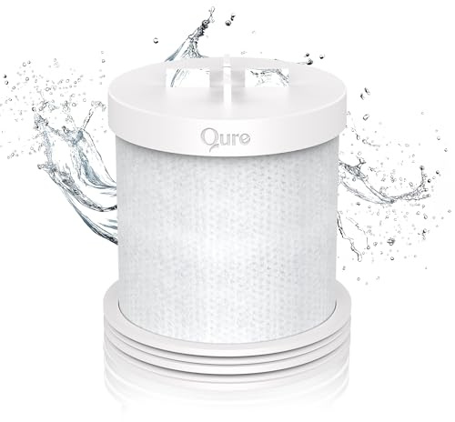 Qure Skincare Shower Filter Refill - Replacement Cartridge for Shower, 99% Chlorine Reduce, Clinically Tested - White, 3-Month Supply (1 Piece)