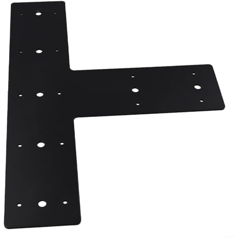 35,6 x 20,3 cm Stahl-T-Halterung mit Schraubenabstandslöchern zum Verbinden von Holzbalken, Pfosten und Stahl-Traversen in verschiedenen Bauprojekten