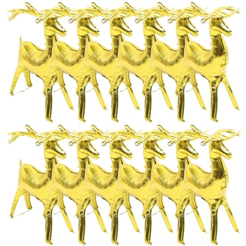 SHINEOFI 10 Stück Aufblasbarer Weihnachtsballon Cartoon-motiv Rentier-ballon für Partydeko Festliche Weihnachtsdeko Ballon-ornament für Feierdekoration