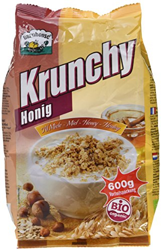 Barnhouse Krunchy Honig, 3er Pack (3 x 600 g Beutel) - Bio