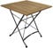DEGAMO Gartentisch Klapptisch Jakarta 75x75cm, Flachstahl schwarz + Teak Holz braun, FSC®-Zertifiziert, Outdoor