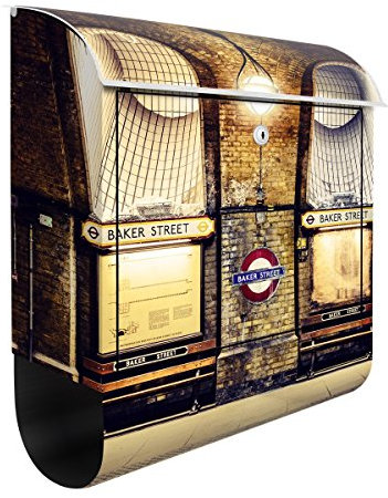 Briefkasten mit Zeitungsrolle London Baker Street 46cm x 39cm