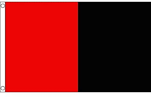 AZ FLAG - Drapeau Rouge et noir - 150x90 cm - Drapeau Deux Couleurs 100% Polyester Avec Oeillets Métalliques Intégrés - Pavillon 110 g