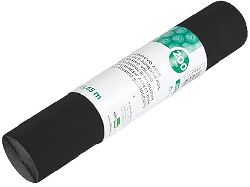 Liderpapel 59413 - Rollo Adhesivo Ante, Color Negro, 0,45 X 10 m