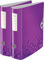 Leitz Qualitäts-Ordner 180° Active WOW, A4, Runder Rücken, 8,2 cm Breite, Kunststoff, Gummibandverschluss (2er Pack, violett metallic)