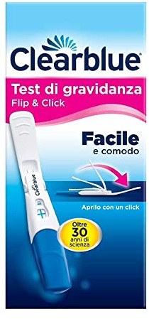 Clearblue Flip & Click Test Di Gravidanza Rilevazione Rapida Tascabile, 1 Pezzo