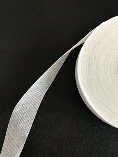 Slantastoffe 100 m Nahtband Kantenband Formband (Weiß, 15mm)