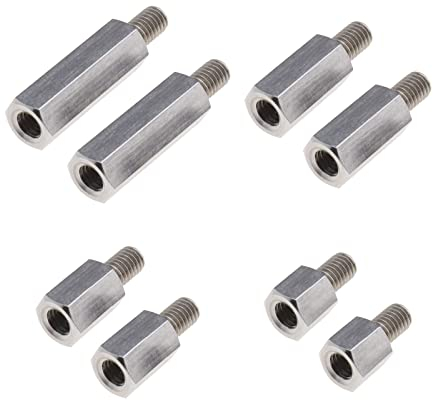 ECSiNG 8 STÜCKE Single Head Stud Hex Abstandshalter Außengewinde auf Innengewinde 10 mm 15 mm 20 mm 30 mm M6 x M6 für PCB Sechskantverschlüsse Hardware Zubehör Edelstahl